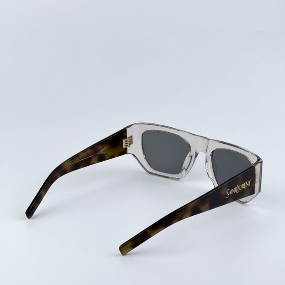 Saint Laurent SL740 003 BRAND NEW Sunglasses Beige Havana Silver Square Unisex main image 6